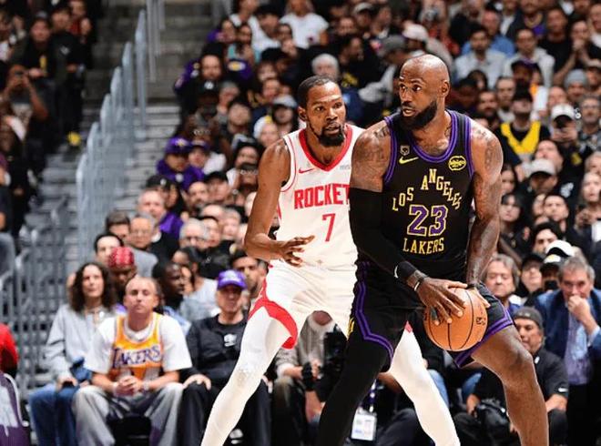 湖人全场压制火箭 詹姆斯28+8+7率队取胜